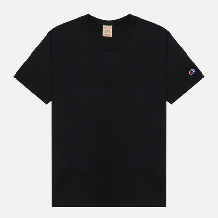 Мужская футболка Champion Reverse Weave Basic Crew Neck Comfort Fit, цвет чёрный, размер XL