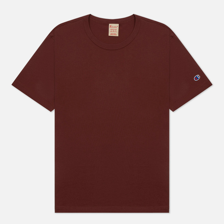 Мужская футболка Champion Reverse Weave Basic Crew Neck Comfort Fit, цвет бордовый, размер S