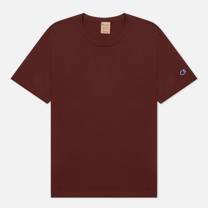Мужская футболка Champion Reverse Weave, цвет бордовый, размер M 216546-MS544 Basic Crew Neck Comfort Fit - фото 1