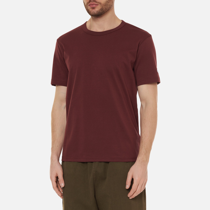 Мужская футболка Champion Reverse Weave, цвет бордовый, размер M 216546-MS544 Basic Crew Neck Comfort Fit - фото 3