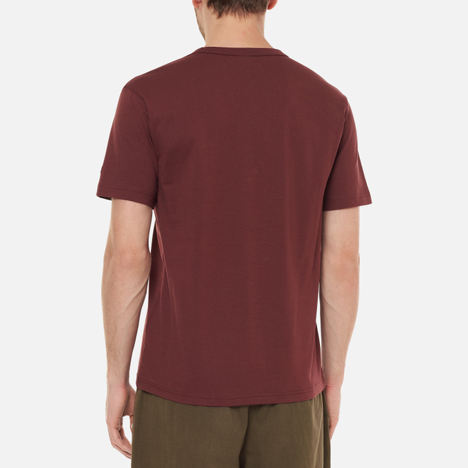 Мужская футболка Champion Reverse Weave, цвет бордовый, размер M 216546-MS544 Basic Crew Neck Comfort Fit - фото 4