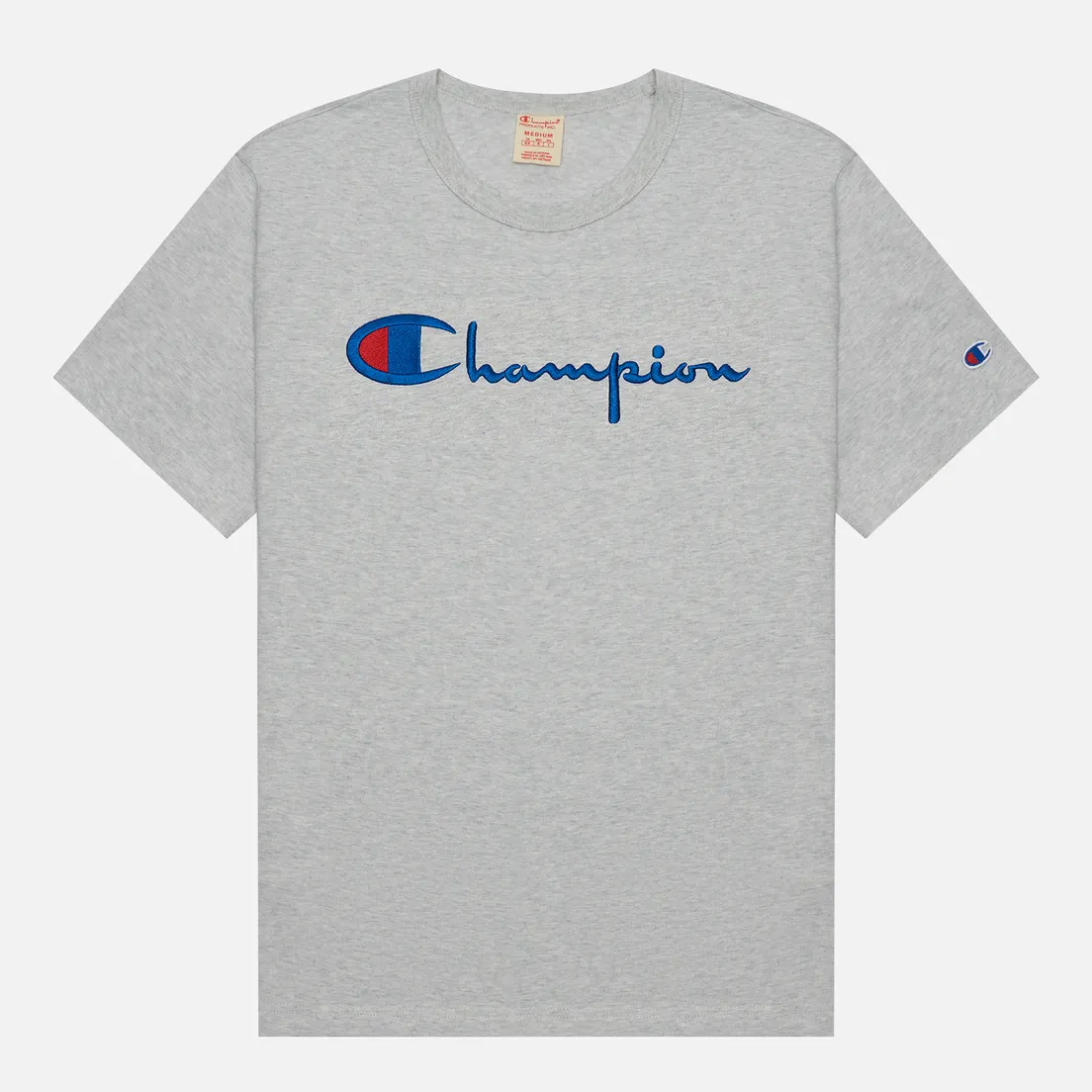 Champion Reverse Weave Мужская футболка Basic Big Script Logo Crew Neck Comfort Fit