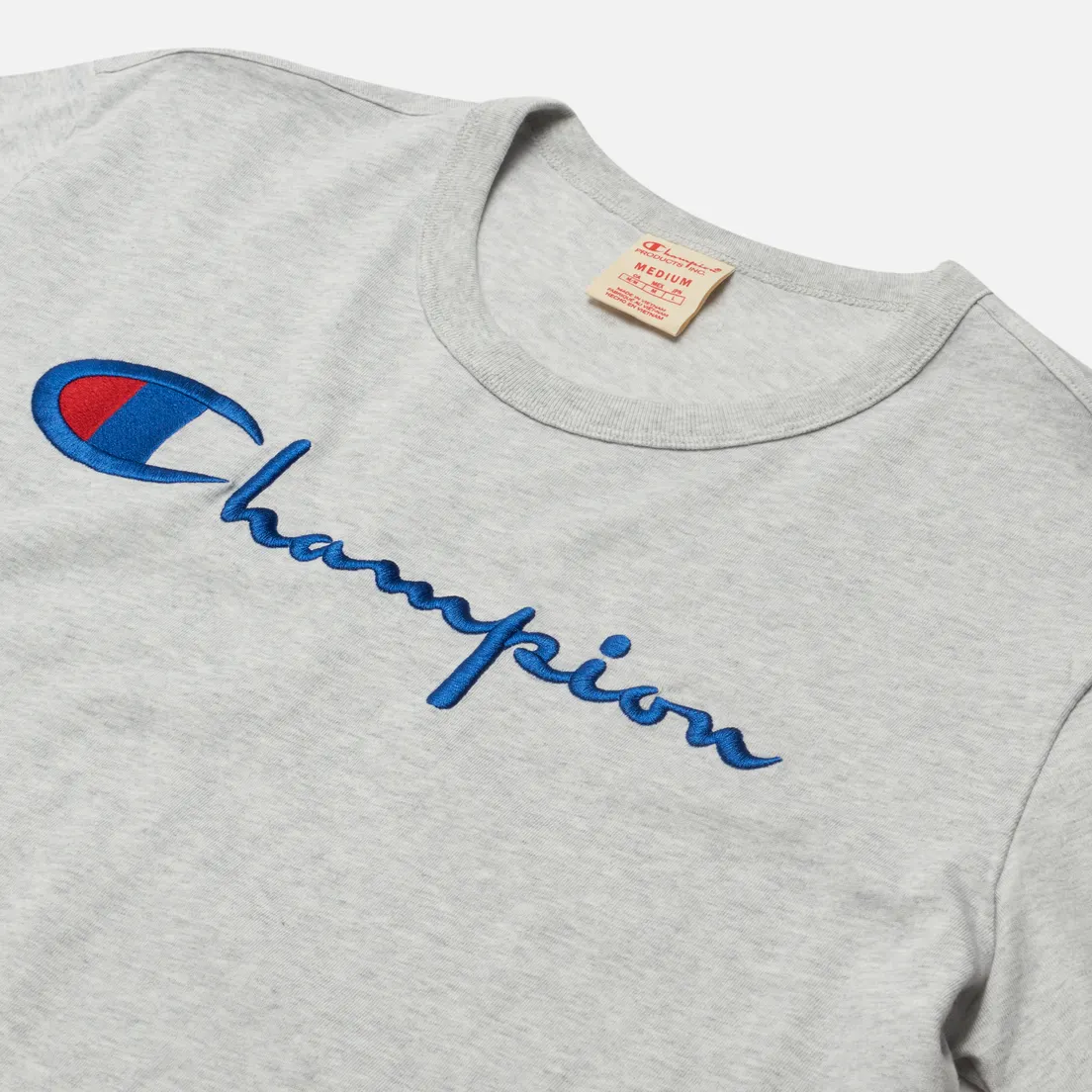 Champion Reverse Weave Мужская футболка Basic Big Script Logo Crew Neck Comfort Fit