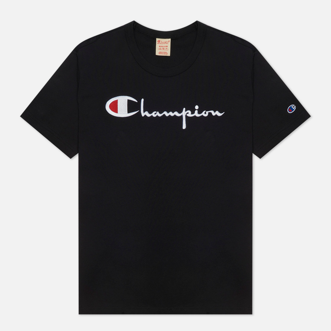 Мужская футболка Champion Reverse Weave, цвет чёрный, размер XL