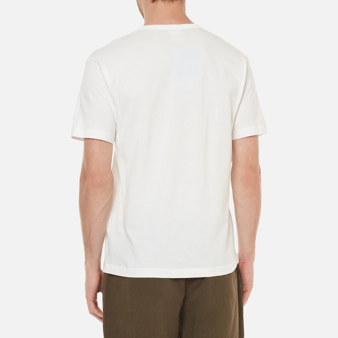 Мужская футболка Champion Reverse Weave, цвет белый, размер L 216547-WW001 Basic Big Script Logo Crew Neck Comfort Fit - фото 4
