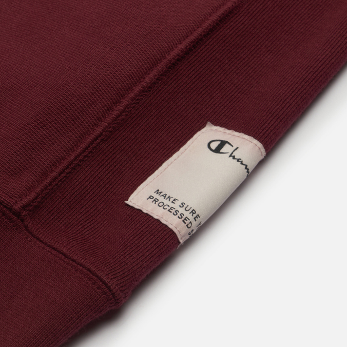 Мужская толстовка Champion Reverse Weave, цвет бордовый, размер M 216627-RS509 Organic Cotton Crew Neck Custom Fit - фото 3