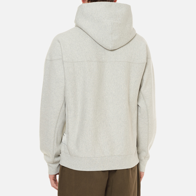 Мужская толстовка Champion Reverse Weave, цвет серый, размер L 216628-EM034 Organic Cotton Hoodie Custom Fit - фото 4