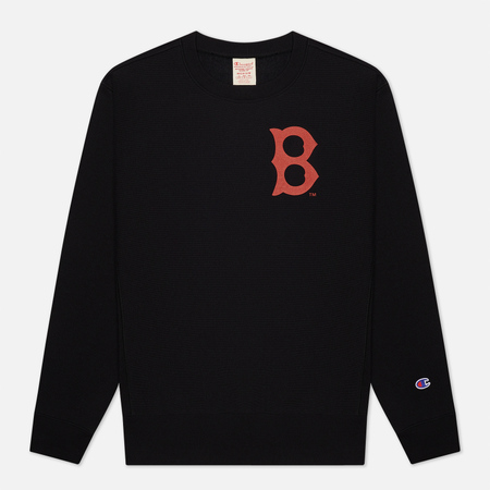 Мужская толстовка Champion Reverse Weave Boston Red Sox Crew Neck, цвет чёрный, размер XL