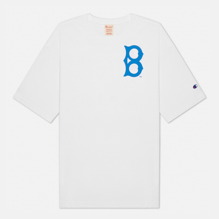 Мужская футболка Champion Reverse Weave Brooklyn Dodgers Crew Neck, цвет белый, размер M