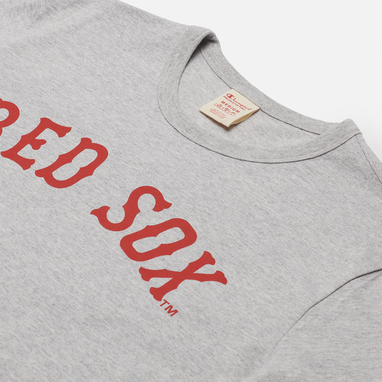 Мужская футболка Champion Reverse Weave Boston Red Sox Crew Neck Light Grey