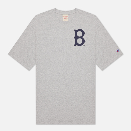 Мужская футболка Champion Reverse Weave Brooklyn Dodgers Crew Neck, цвет серый, размер S