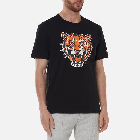Мужская футболка Champion Reverse Weave Detroit Tigers Crew Neck Black