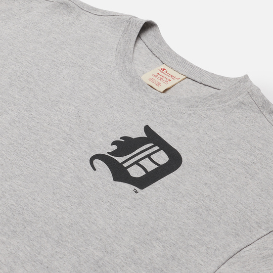 Мужская футболка Champion Reverse Weave Detroit Tigers Crew Neck Light Grey