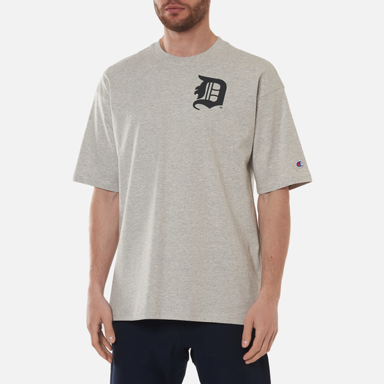 Мужская футболка Champion Reverse Weave Detroit Tigers Crew Neck Light Grey
