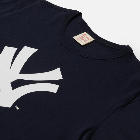 Мужская футболка Champion Reverse Weave New York Yankees Crew Neck Dark Blue