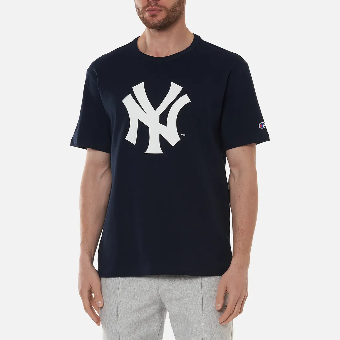 Champion Reverse Weave Мужская футболка New York Yankees Crew Neck