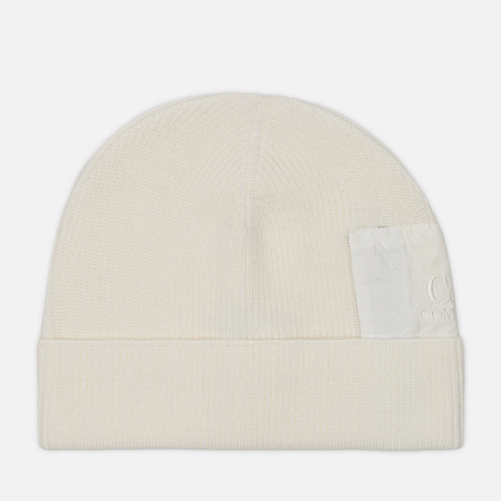 Шапка C.P. Company Extrafine Merino Wool Pocket, цвет белый
