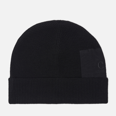 Шапка C.P. Company Extrafine Merino Wool Pocket, цвет чёрный
