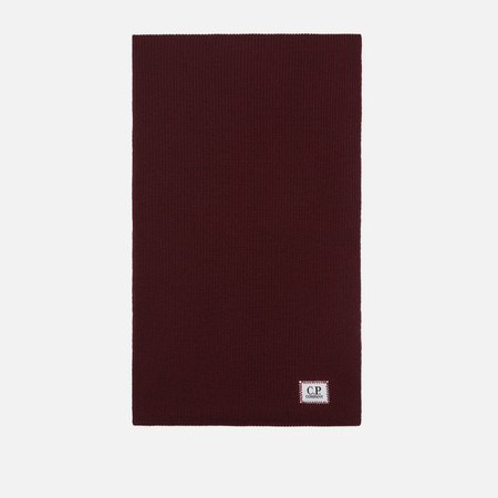 Шарф C.P. Company Extrafine Merino Wool Ribbed, цвет бордовый