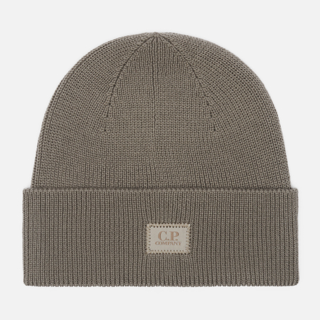 Шапка C.P. Company Extrafine Merino Wool, цвет бежевый