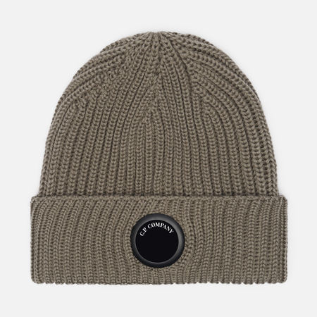 Шапка C.P. Company Extrafine Merino Wool Lens, цвет бежевый