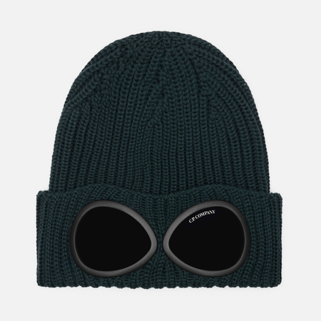 Шапка C.P. Company Extrafine Merino Wool Goggle Lenses, цвет зелёный