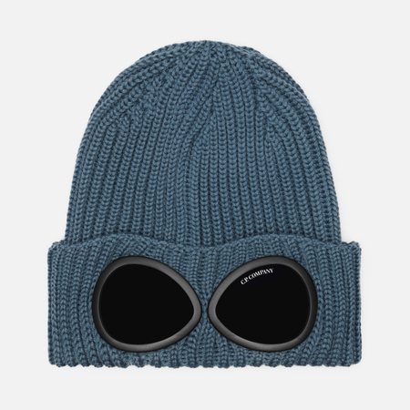 Шапка C.P. Company Extrafine Merino Wool Goggle Lenses, цвет синий
