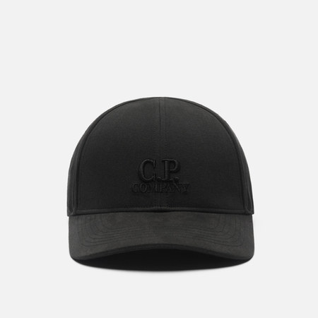 Кепка C.P. Company Gabardine Embroidered Logo Detail, цвет чёрный