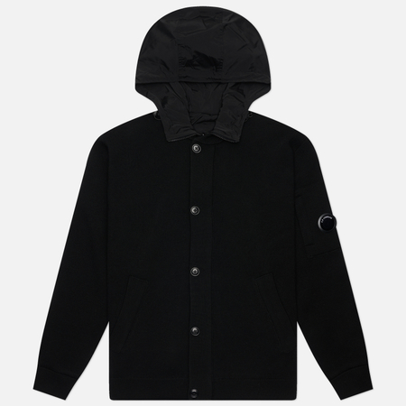 Мужская демисезонная куртка C.P. Company Merino Wool Mixed Reversible, цвет чёрный, размер XL