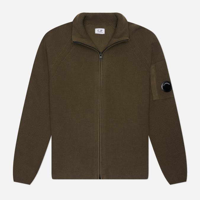 Мужской свитер C.P. Company Waffle Knit Cotton Zip Lens