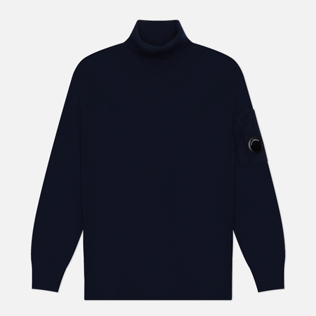 Мужской свитер C.P. Company Lambswool GRS Turtleneck Lens, цвет синий, размер S