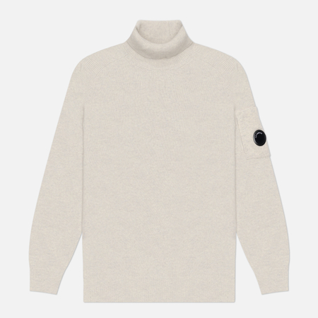 Мужской свитер C.P. Company Lambswool GRS Turtleneck Lens, цвет серый, размер S