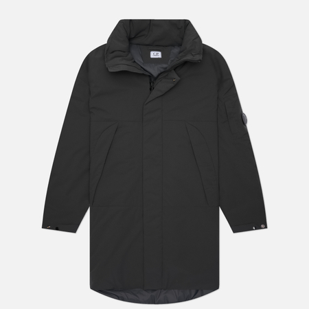 Мужская куртка парка C.P. Company Pro-Tek Primaloft Silver Hooded, цвет чёрный, размер M