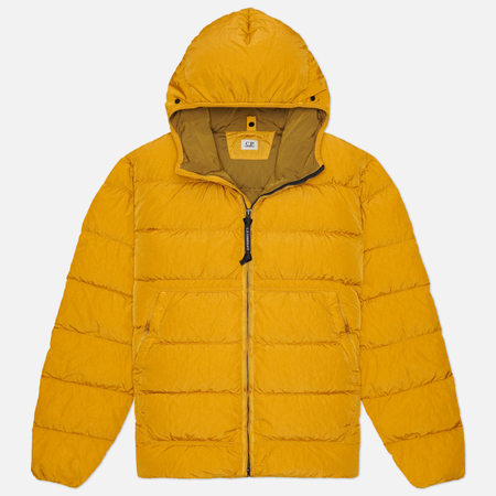 Мужской пуховик C.P. Company Chrome-R Goggle Down Hooded, цвет коричневый, размер XXL