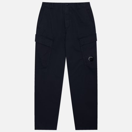 Мужские брюки C.P. Company Cotton Gabardine Loose Seamless Cargo, цвет синий, размер 52