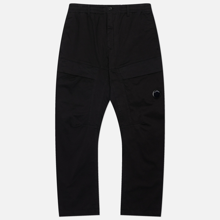 Мужские брюки C.P. Company Stretch Sateen Loose Seamless Cargo, цвет чёрный, размер 54