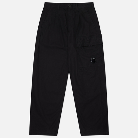 Мужские брюки C.P. Company Micro-Reps Boxy Pleats Cargo, цвет чёрный, размер 50