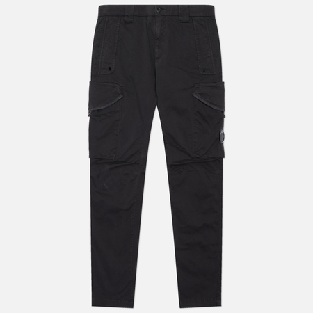 Мужские брюки C.P. Company Stretch Sateen Ergonomic Cargo Flap Pockets, цвет чёрный, размер 50