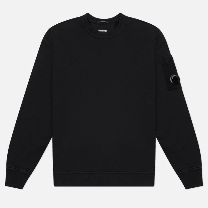 Мужская толстовка C.P. Company Brushed And Emerized Diagonal Fleece Mixed Boxy Crewneck Lens