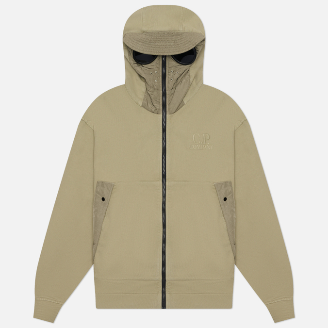 Мужская толстовка C.P. Company Diagonal Raised Fleece Mixed Boxy Hoodie