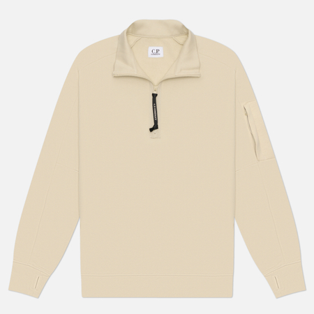 Мужская толстовка C.P. Company Diagonal Raised Fleece Half-Zip Lens, цвет серый, размер XL