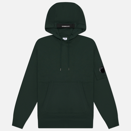 Мужская толстовка C.P. Company Diagonal Raised Fleece Lens Regular Fit Hoodie, цвет зелёный, размер XXL