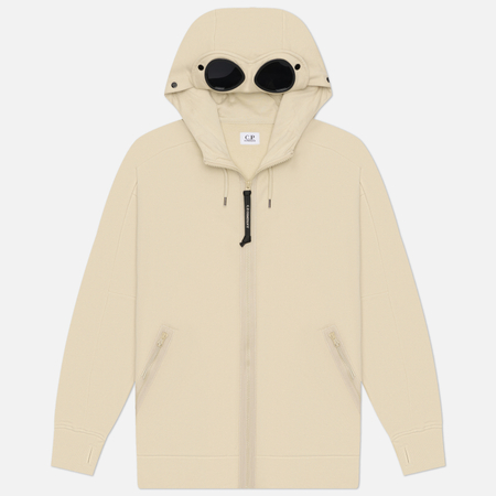 Мужская толстовка C.P. Company Diagonal Raised Fleece Goggle Zip, цвет серый, размер M