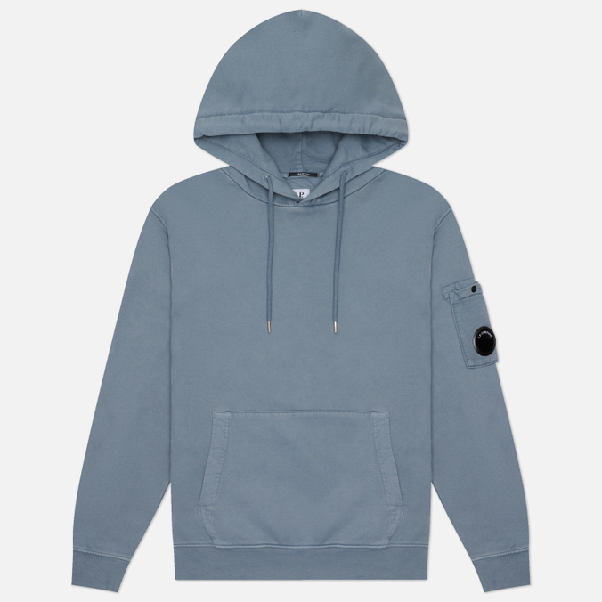Мужская толстовка C.P. Company Brushed And Emerized Diagonal Fleece Hoodie Lens