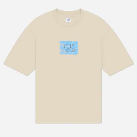Мужская футболка C.P. Company 30/1 Jersey Chest-Back Logo, цвет серый, размер M