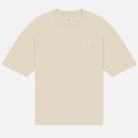 Мужская футболка C.P. Company 30/1 Jersey British Sailor Ribbed, цвет серый, размер M