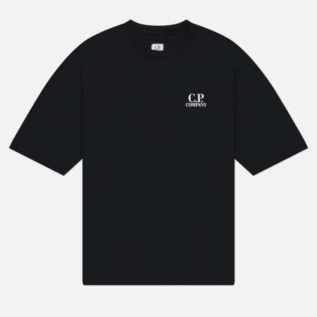 Мужская футболка C.P. Company 30/1 Jersey British Sailor Ribbed, цвет чёрный, размер M