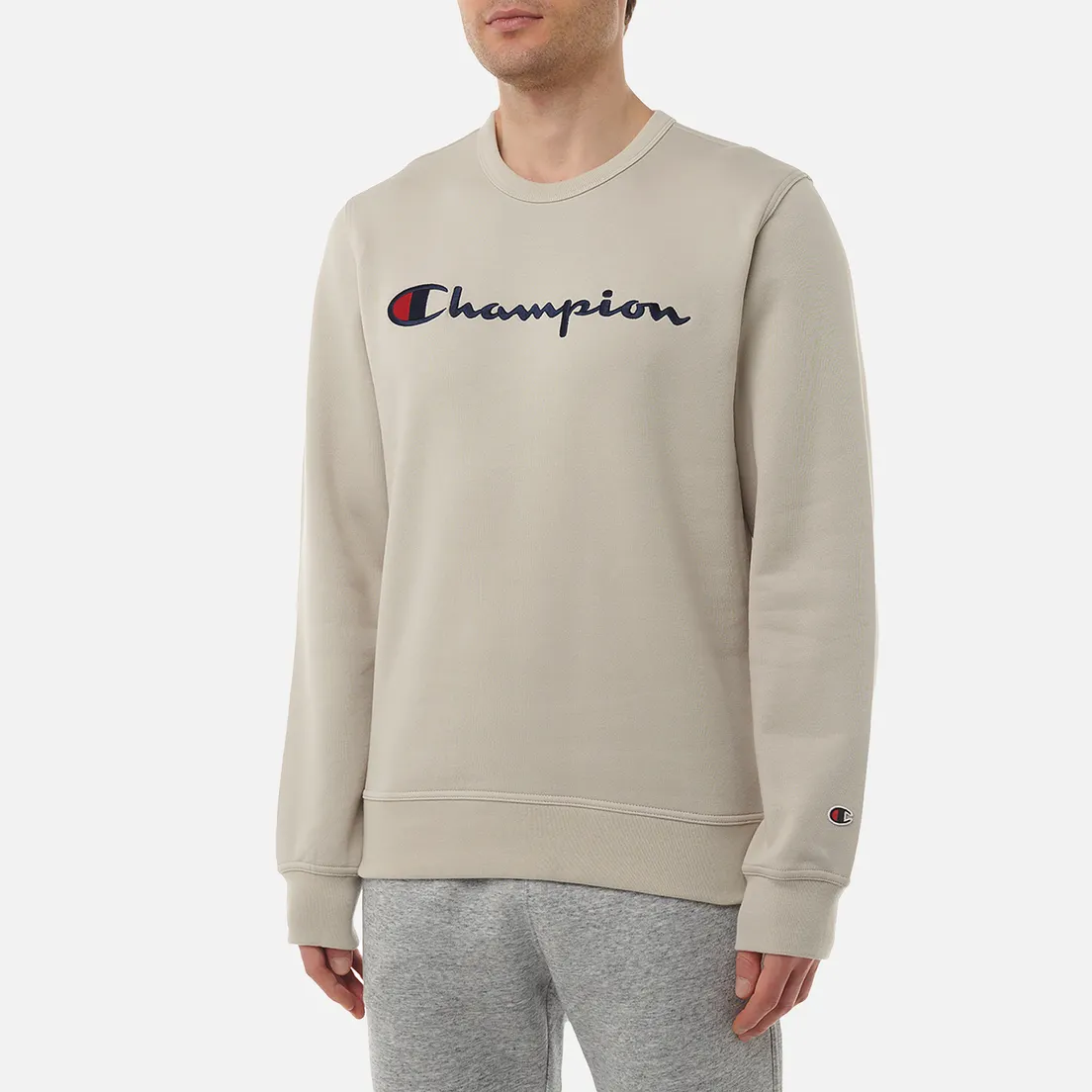 Champion Мужская толстовка Big Logo Fleece Crew Neck