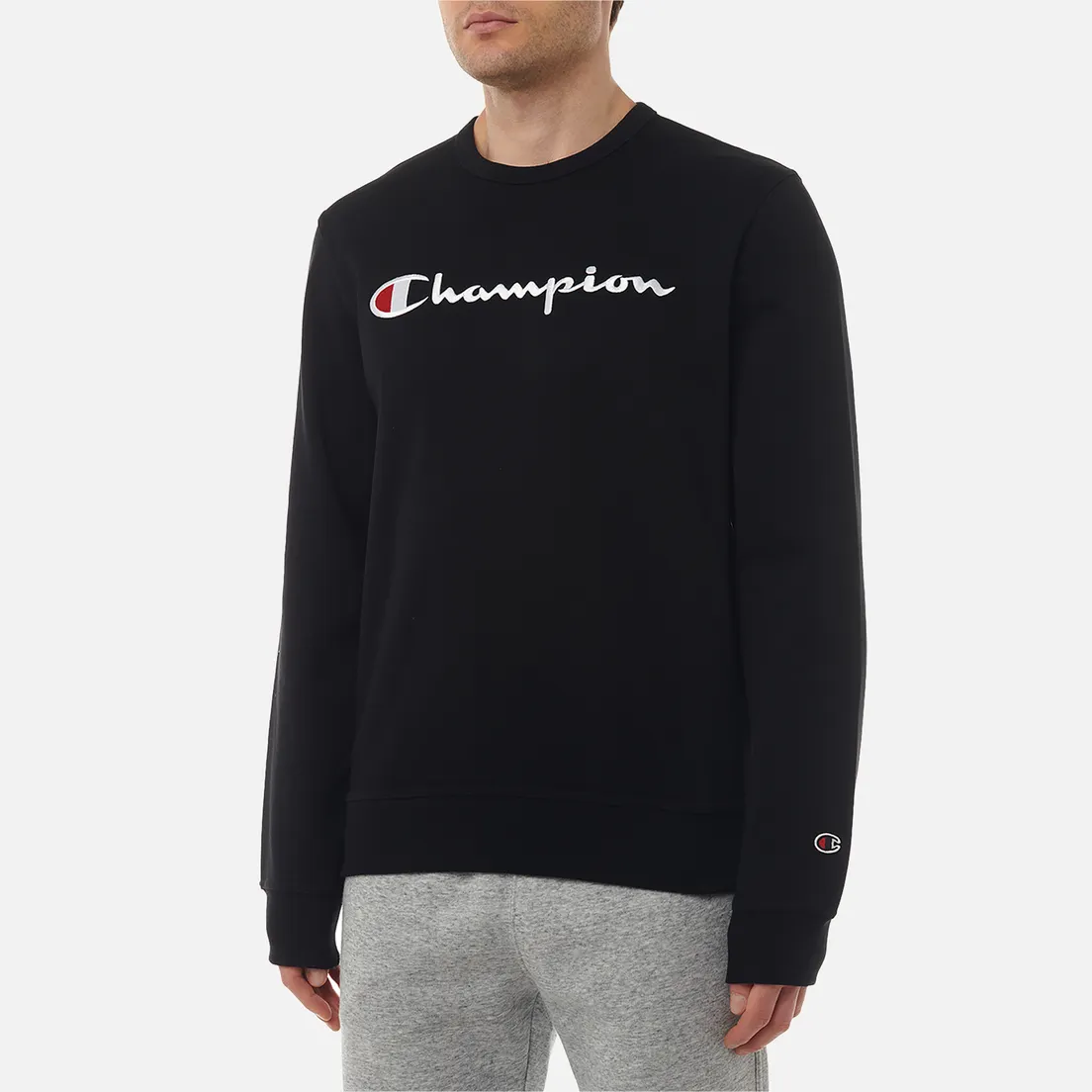 Champion Мужская толстовка Big Logo Fleece Crew Neck