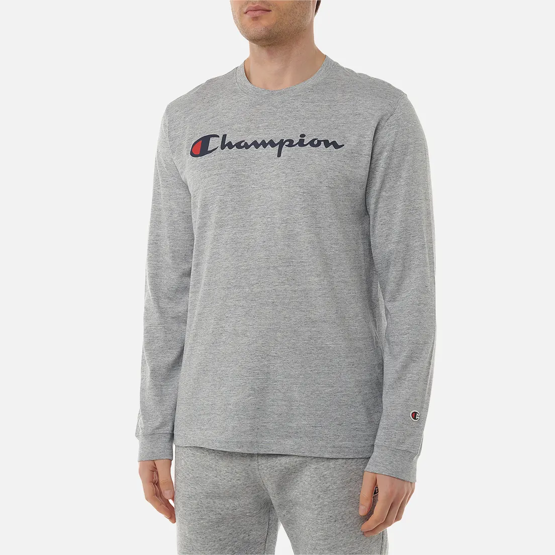 Champion Мужской лонгслив Big Logo Crew Neck